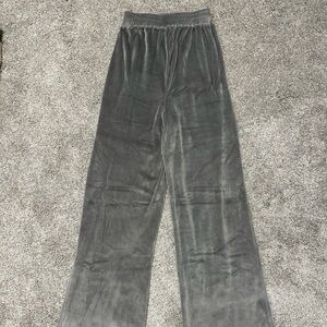 Skims Grey (Gray) Velour Straight Leg Sweatpants Size XS